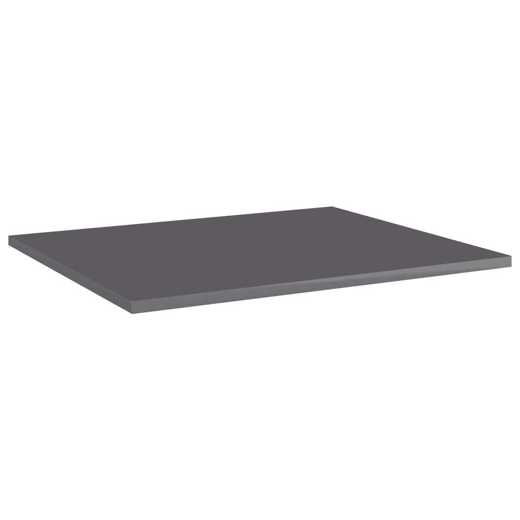 Ripiani per Libreria 8pz Grigio Lucido 60x50x1,5cm Multistrato 805281