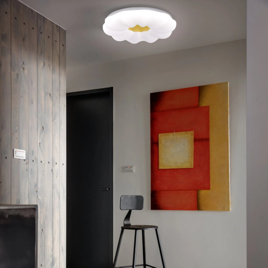 Plafoniera LED Ariva tonda 40cm bianca oro 23W 4000K