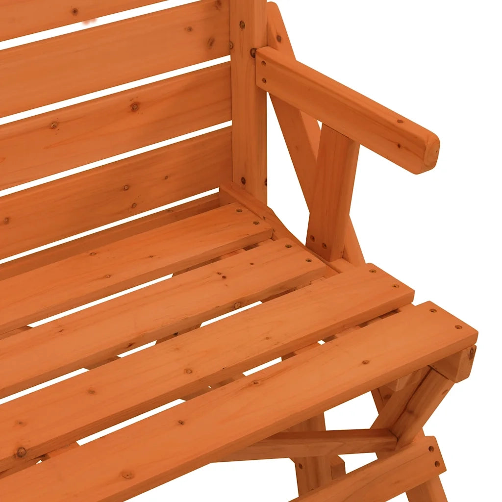 Tavolo da Picnic con Panche in Legno Abete 2-in-1 Convertibile 4008992