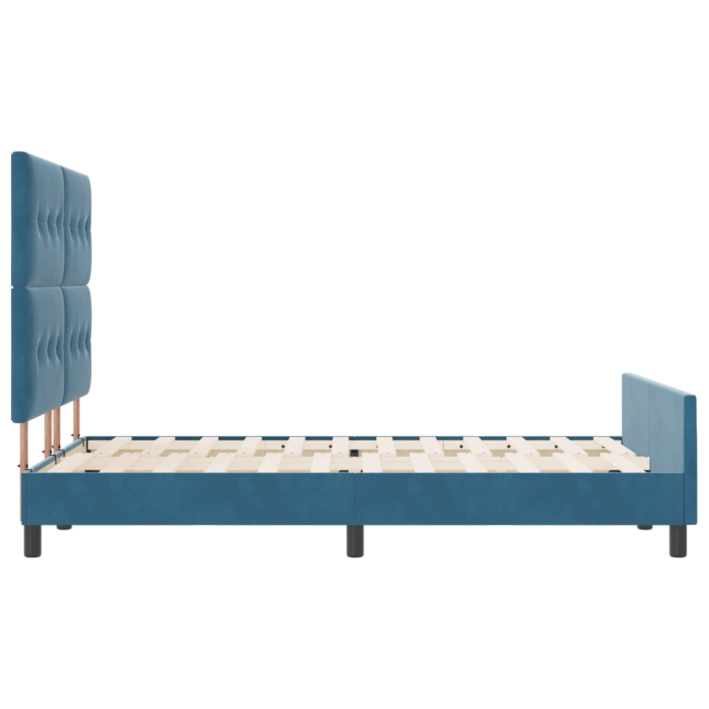 Struttura Letto Blu Scuro 140x200 cm Velluto