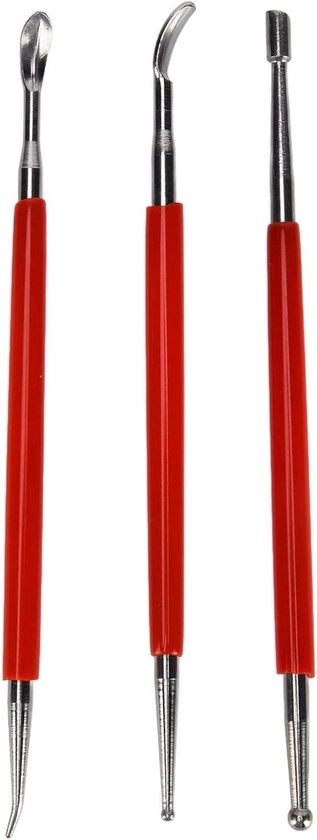 Set di 8 strumenti per scultura con stilus a punta di tracciatura e punta di puntatura doppia per la scultura con argilla a stampo, doppie punte di gomma di dimensione grande - strumenti per modellatura
