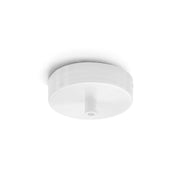 Rosone tondo in metallo Alice bianco IP20 per lampade a sospensione - Base da soffitto moderna, attacco centrale, facile installazione