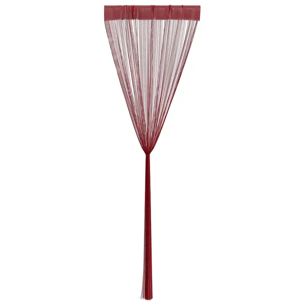 Tende a Filo 2 pz 140x250 cm Rosso Bordò 132409
