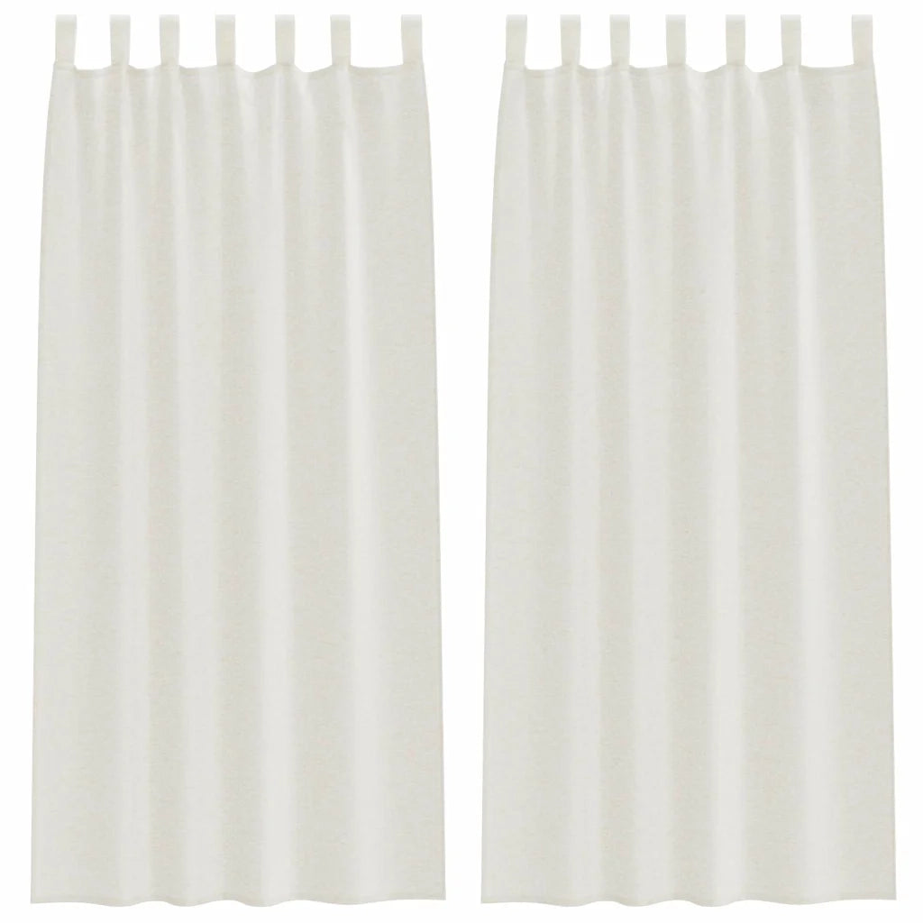 Tenda in Velo con tende 2 pcs Crema 245 x 140 cm Poliestere 4108040