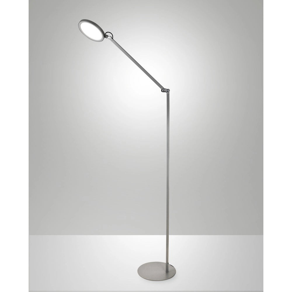 Regina - Piantana Led Alluminio orientabile in metallo H.135 cm Fabas Luce - Luce led 9W integrata CCT (3000K 4000K 5000K 6000K)