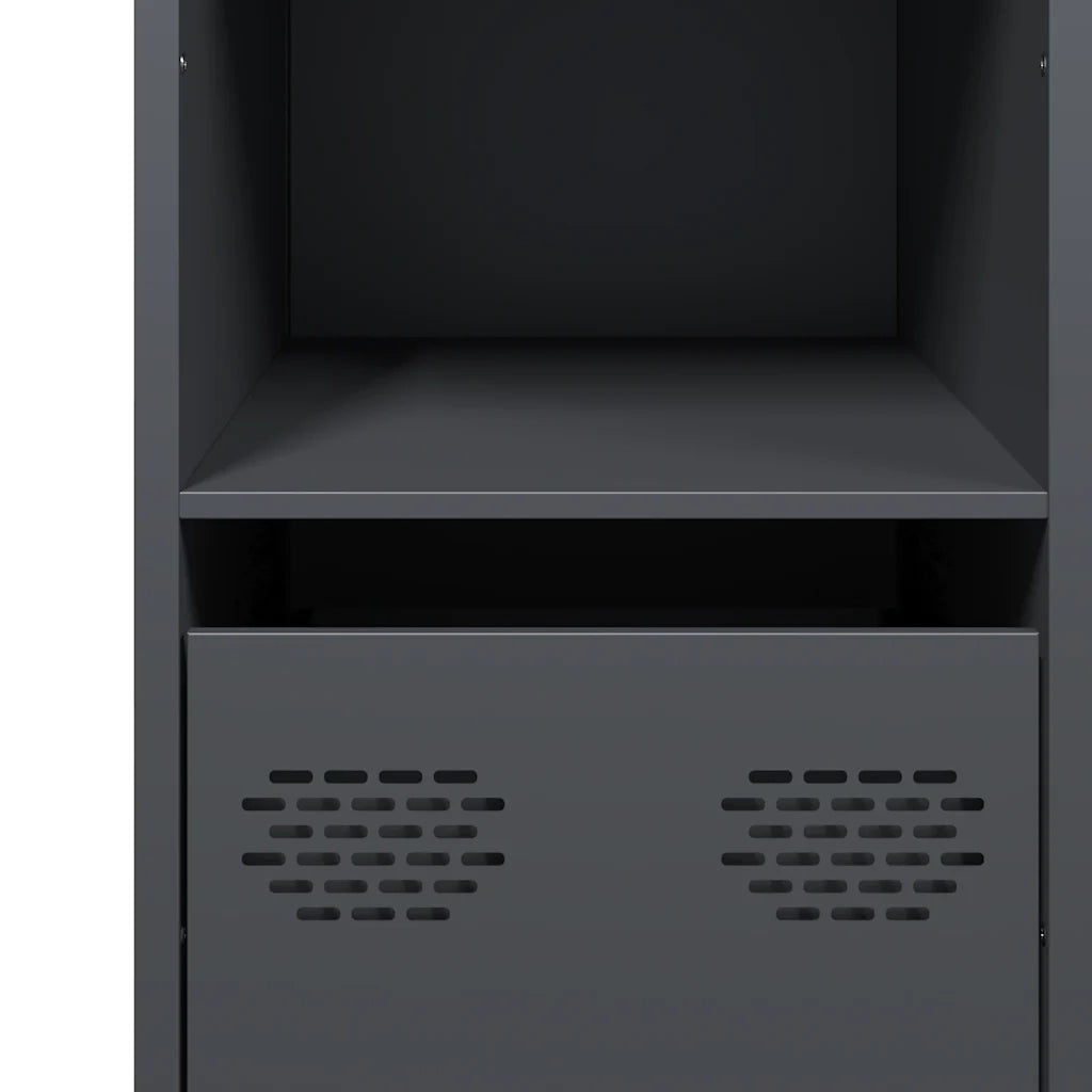 Credenza Antracite 101,5x39x73,5cm in Acciaio Laminato a Freddo 851366
