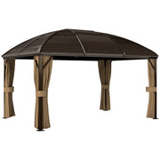 Gazebo da giardino ¨C zephmum ¨C marrone 400x300x280 cm