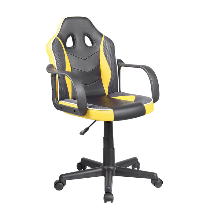 Assen - sedia gaming in pvc+pl e nylon nero e giallo