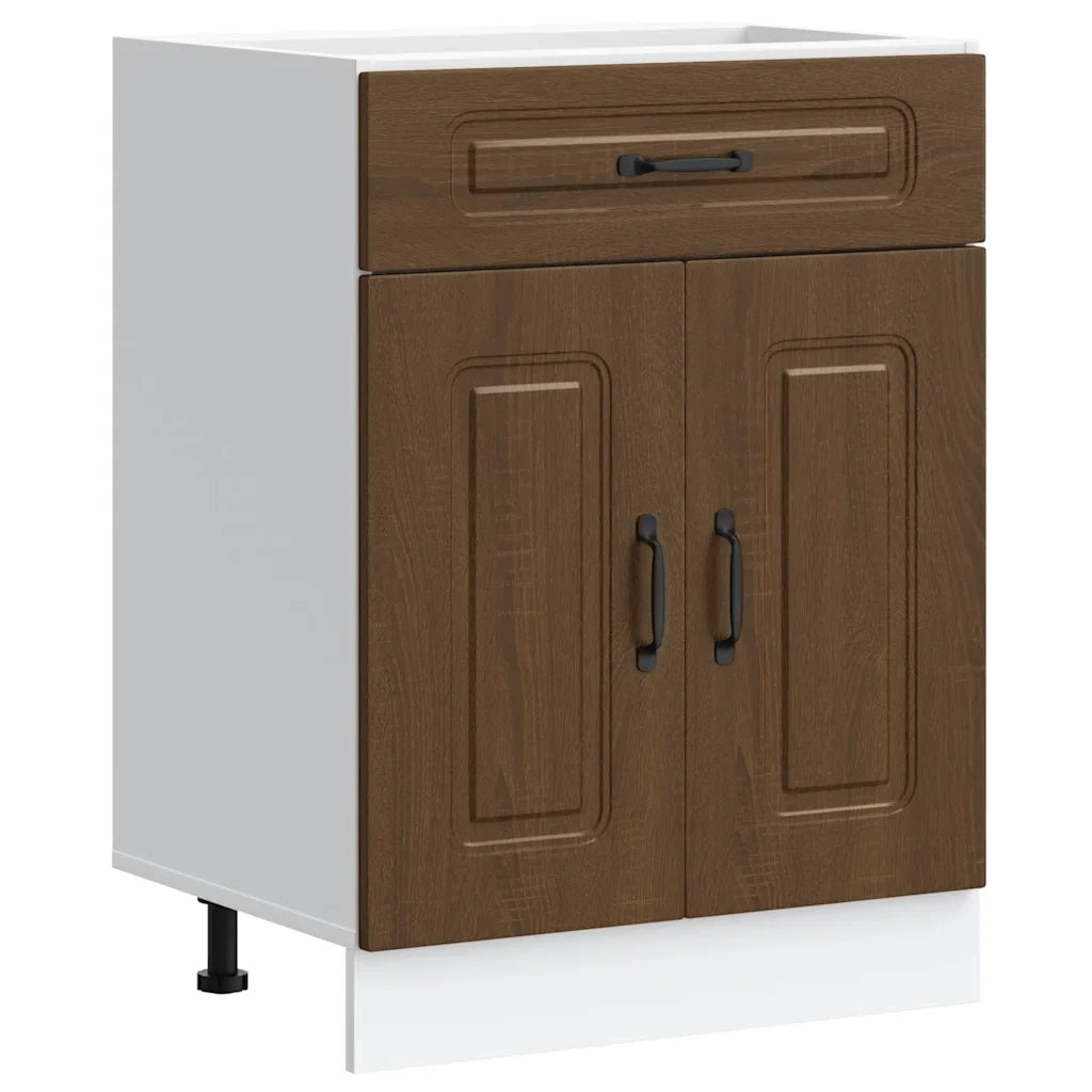 Base da Cucina-Mobile Base da Cucina Kalmar Rovere Marrone in Legno Multistrato 554376