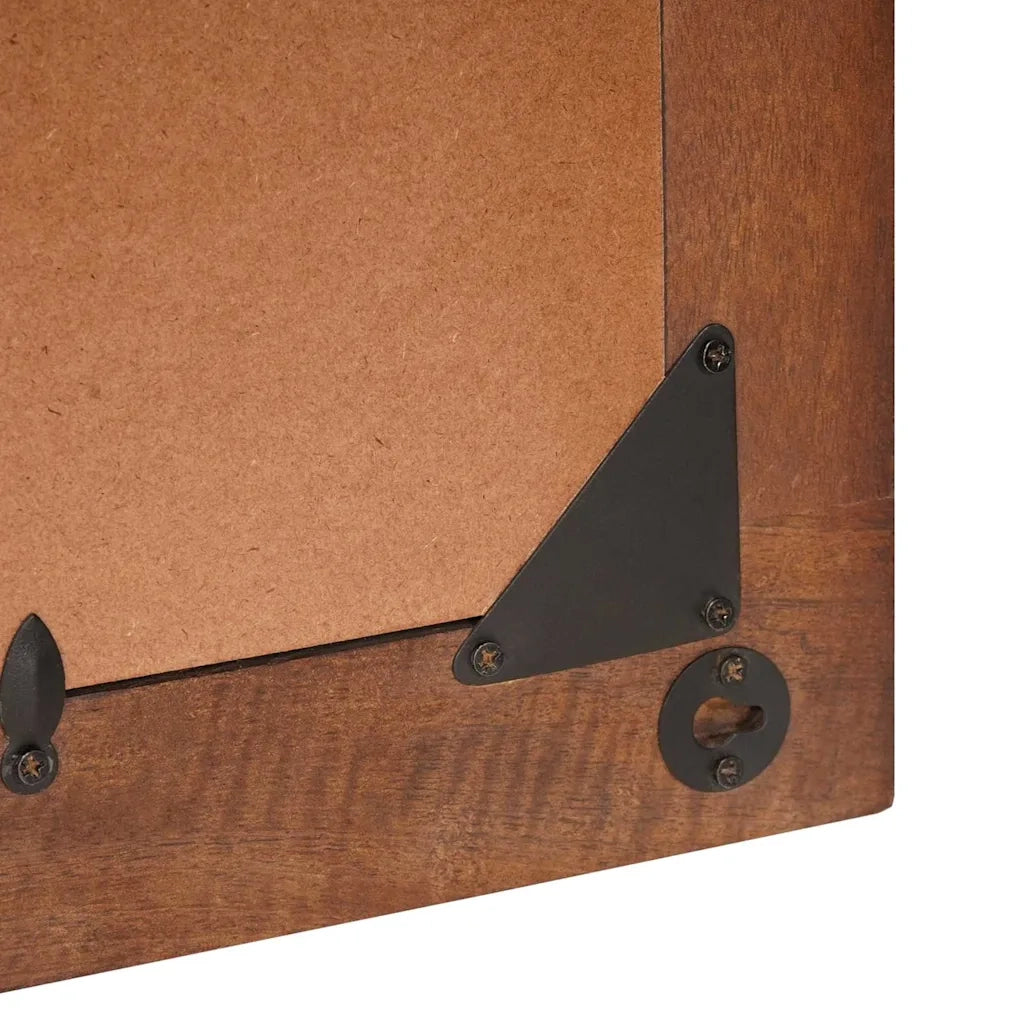 vidaXL Specchio con specchio marrone e argento 50 x 70 cm