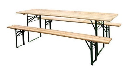 SET BIRRERIA TAVOLO + 2 PANCHE A 2 GAMBECM.200X60