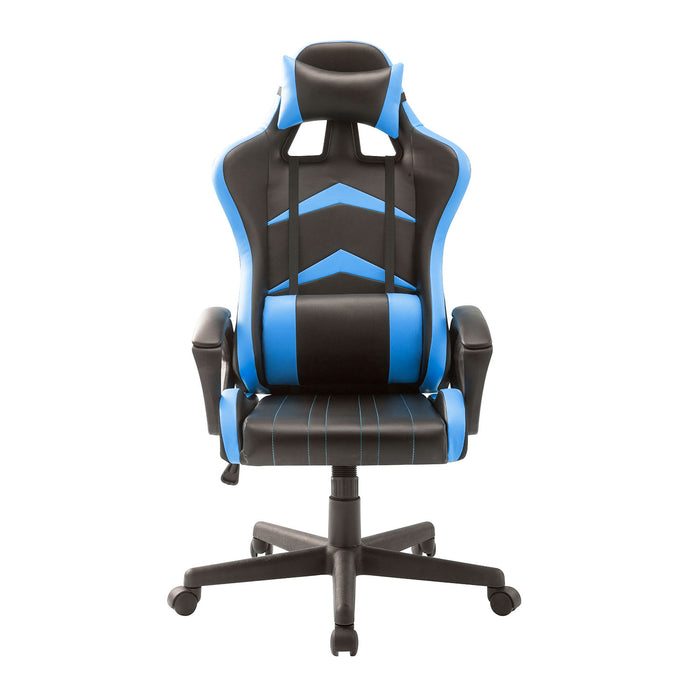 Jerez - sedia racing gaming in pvc e nylon nero e azzurro