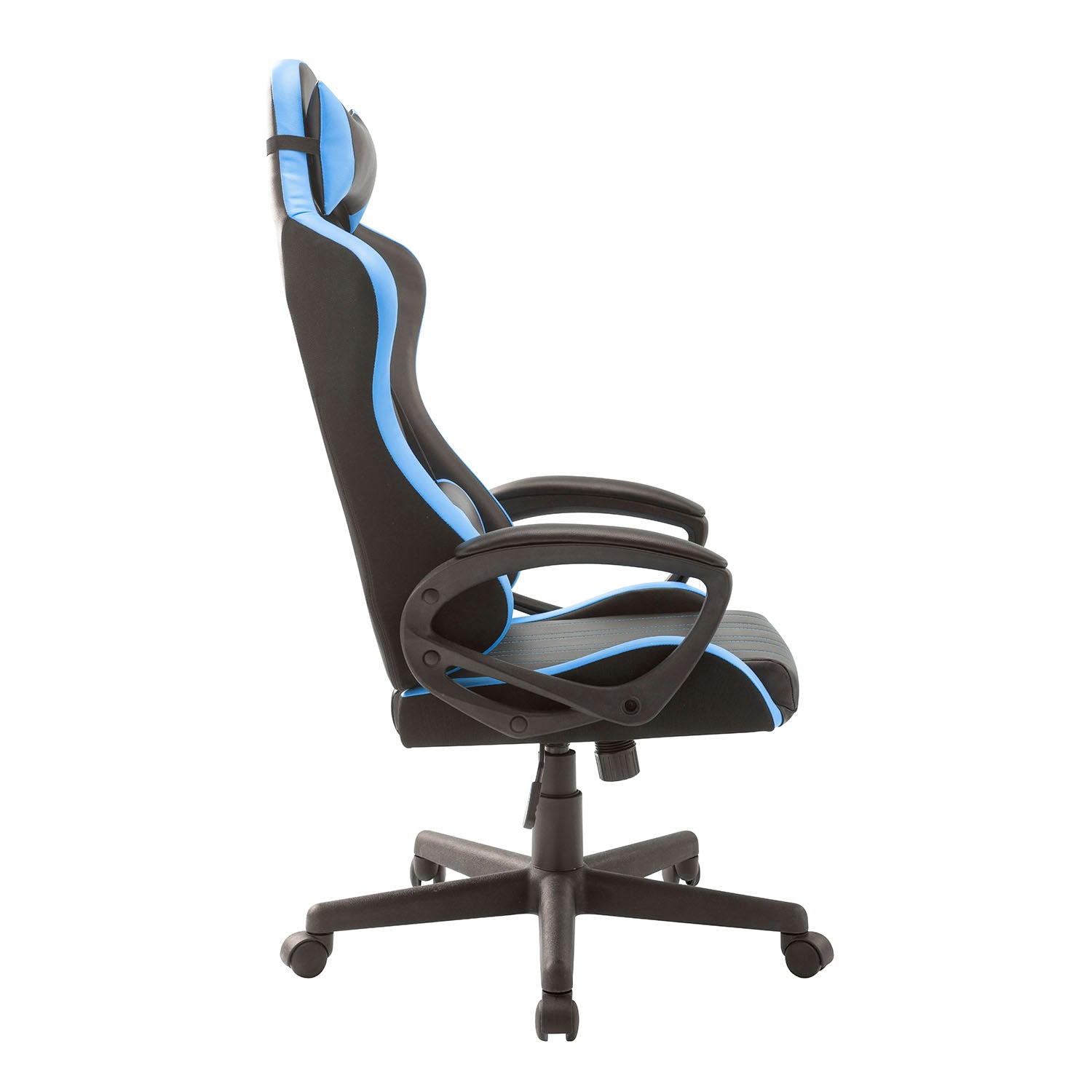Jerez - sedia racing gaming in pvc e nylon nero e azzurro