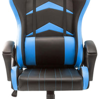 Jerez - sedia racing gaming in pvc e nylon nero e azzurro