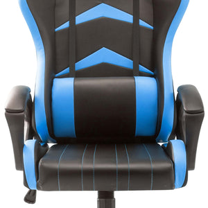 Jerez - sedia racing gaming in pvc e nylon nero e azzurro