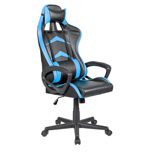 Jerez - sedia racing gaming in pvc e nylon nero e azzurro