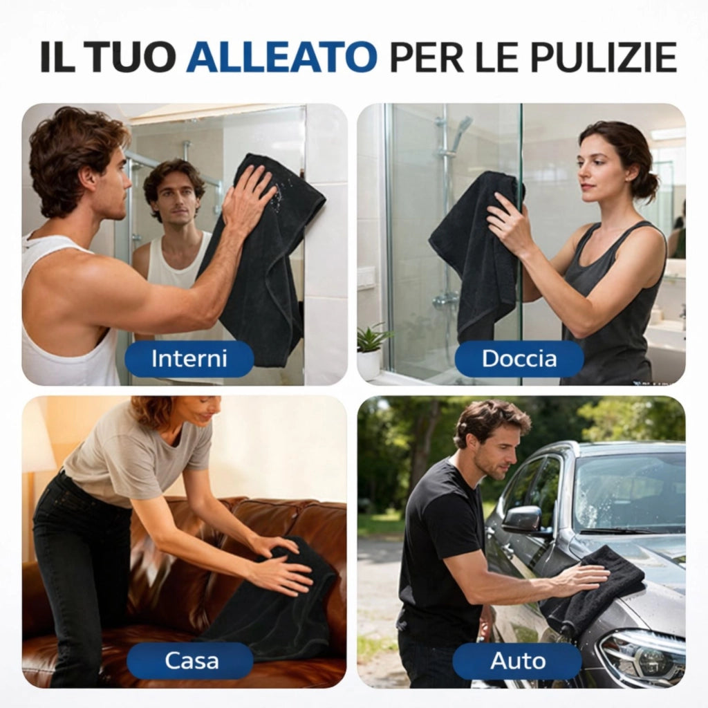 Panno Microfibra 50x60 cm Ultra Assorbente Asciugatura Rapida Auto Casa 17387-3