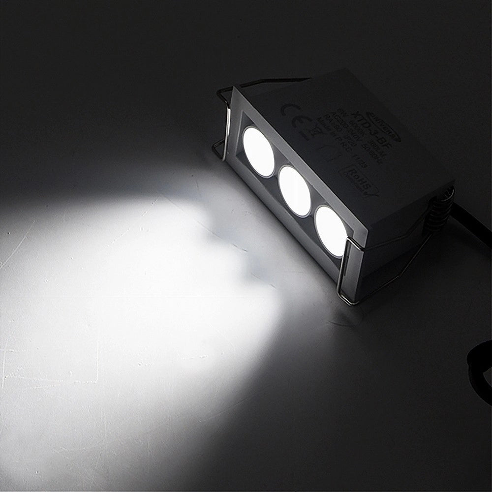Trade Shop - Faretto Led Rettangolare Da Incasso 6watt Luce 3000k 6000k 4000k Moderno Xtd-3-b -