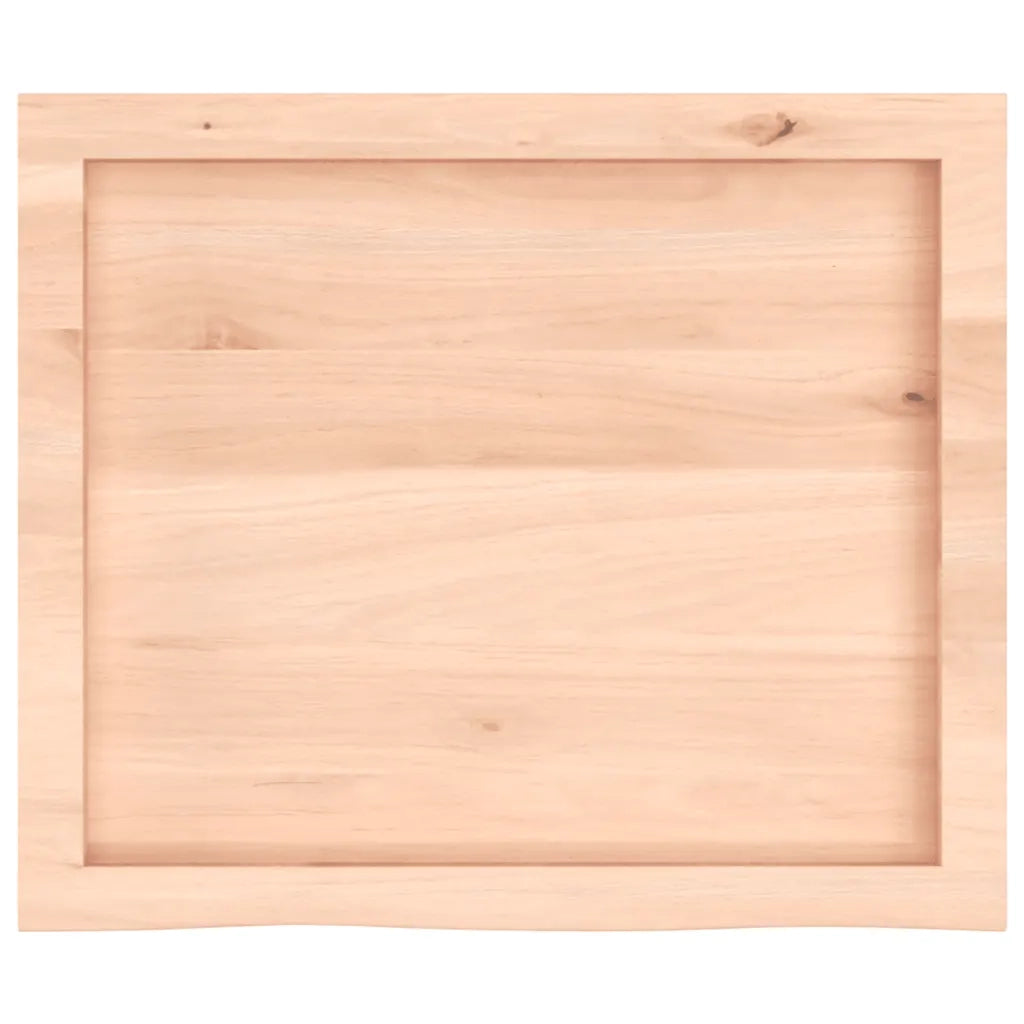 Ripiano a Parete 60x50x(2-6) cm Massello Rovere Non Trattato 363532