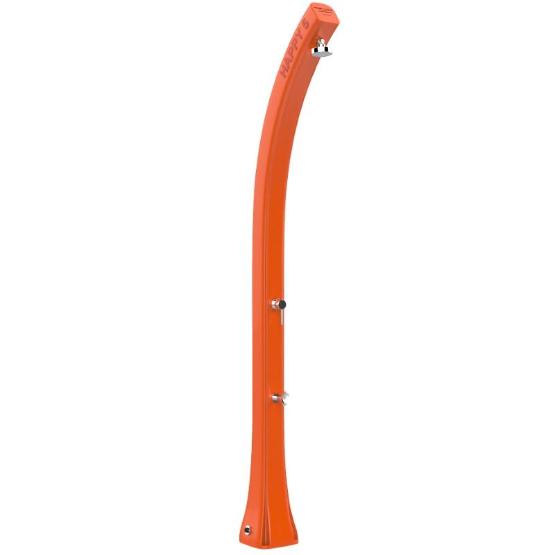 Doccia Solare In Polietilene Happy Five 24 Litri Con Lavapiedi Colore Arancione Cv-F520/2009