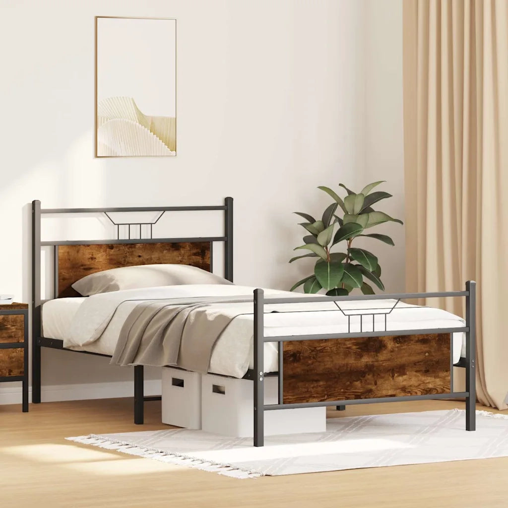 Giroletto senza Materasso Rovere Fumo 107x203 cm in Truciolato 4106757