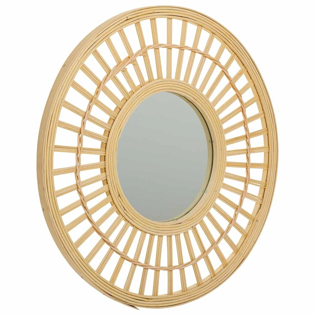 Specchio in bambù marrone d46,5x2h