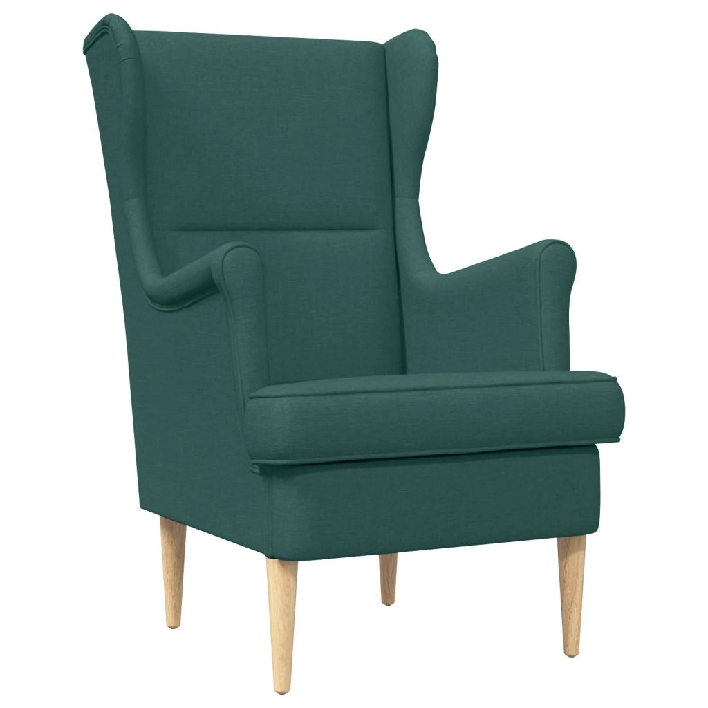 Poltrona con Ottomano 2 pz Verde Scuro Tessuto 3418804