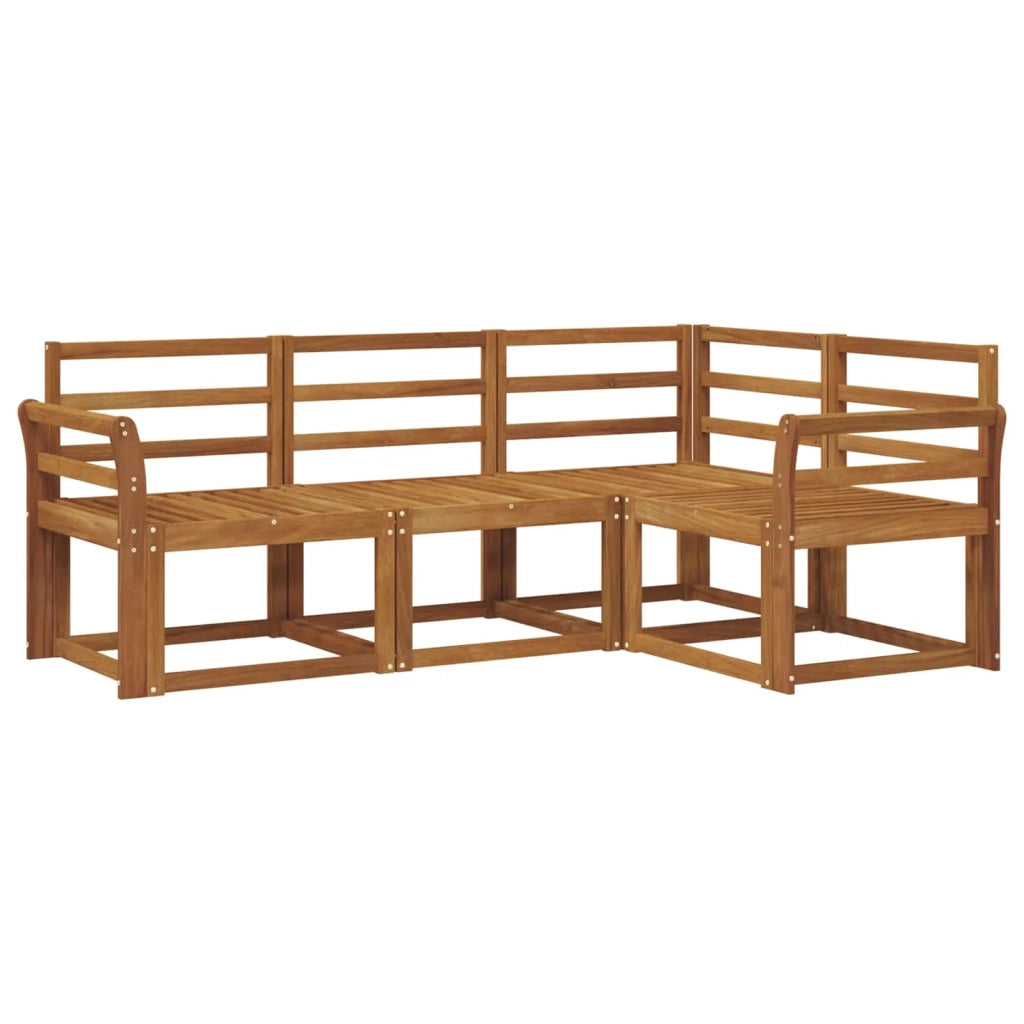 Set di divani da esterno 4 pcs Naturale