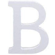 Trade Shop - Lettera B In Legno Bianco 11cm Decorazione Confettata Matrimoni Compleanno Promessa -