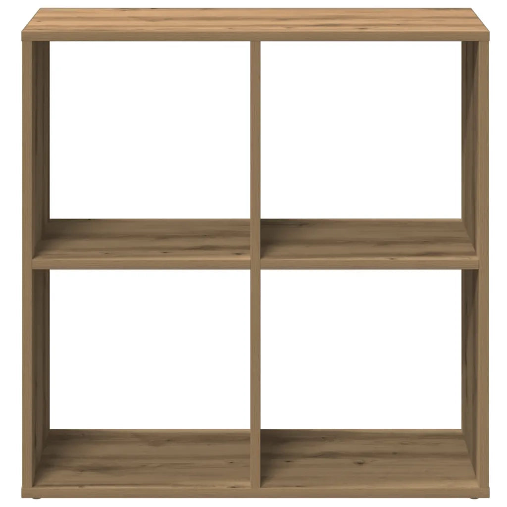 Libreria Divisorio-Scaffale per Libri-Mobile di Stoccaggio Rovere Artigianale 69,5x29x69,5cm Truciolato
