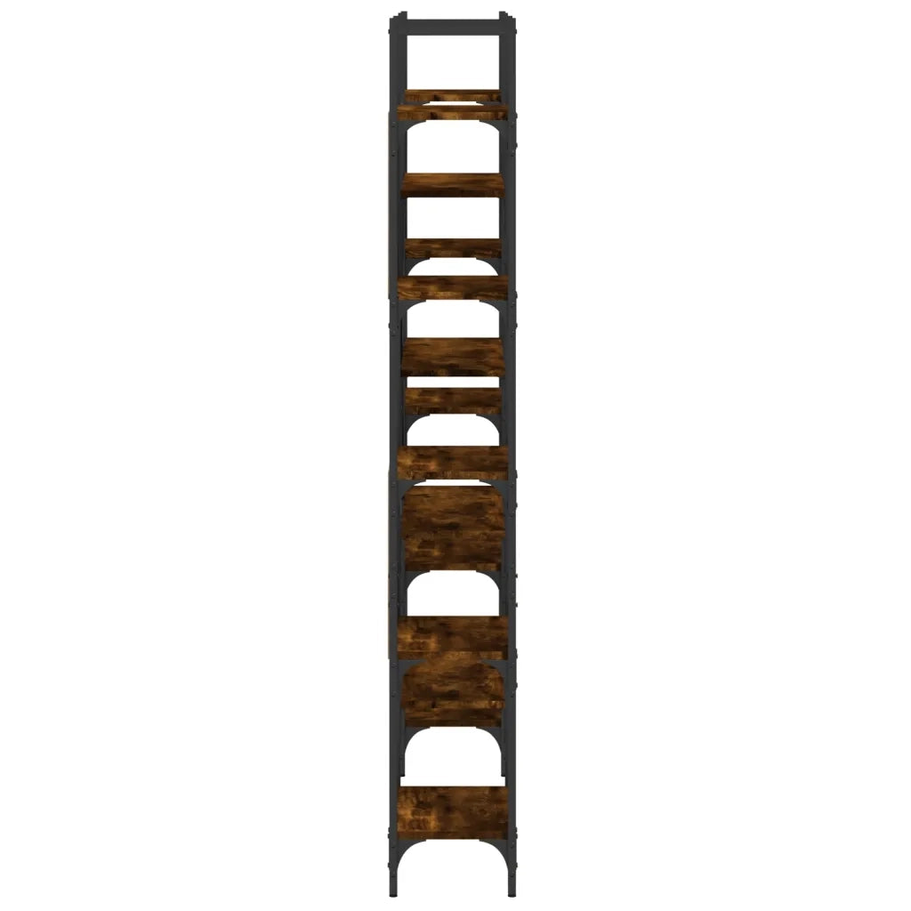Libreria Rovere Fumo 155,5x24x166,5 cm in Legno Multistrato 838860