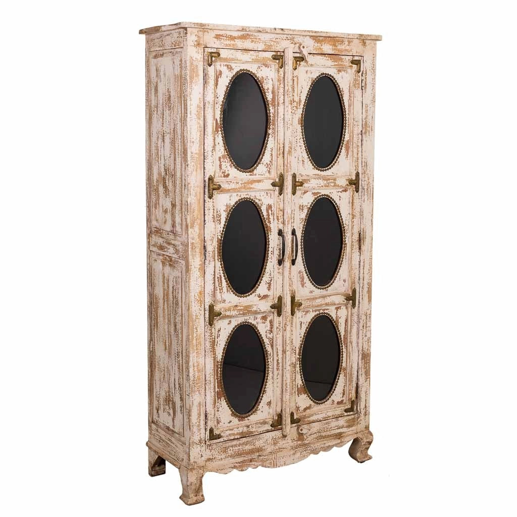Vetrina in legno marrone 91x40x183h