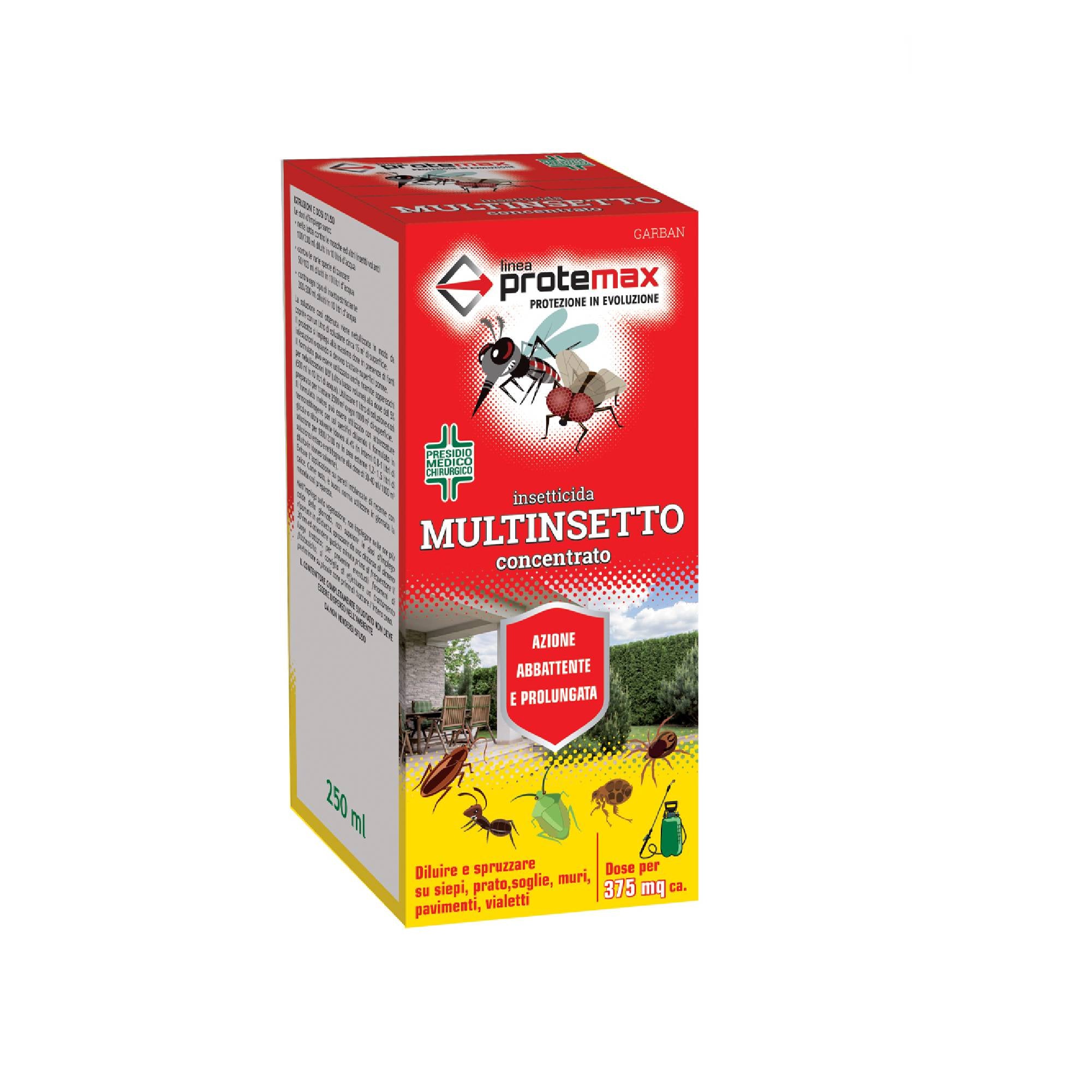 Insetticida multinsetto concentrato 250 ml diluibile insetti volanti striscianti