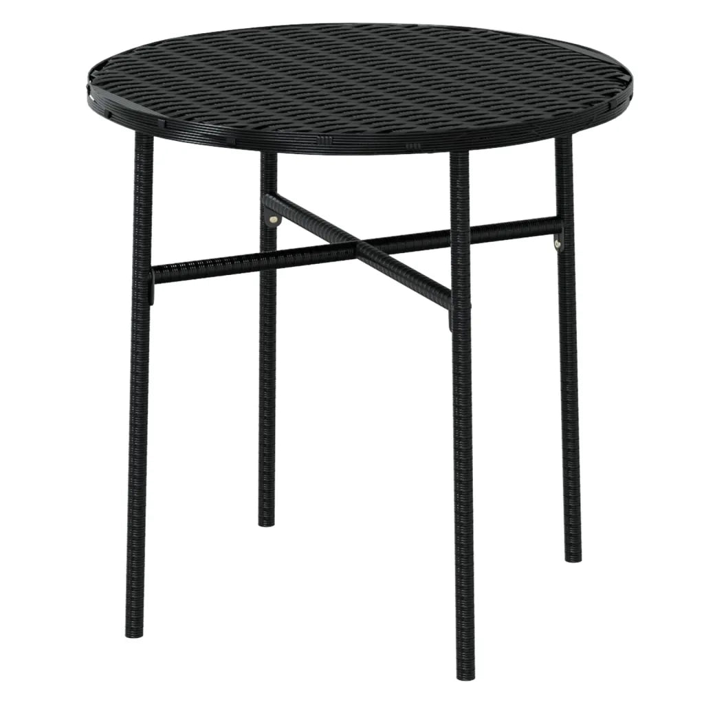 Set Mobili da Pranzo per Giardino 3 pz Polyrattan Nero 3098028
