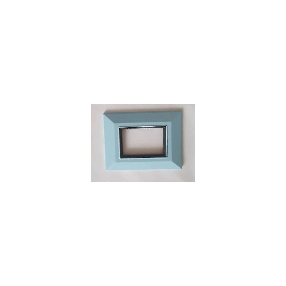 Trade Shop - Placca Placchetta Placchette Compatibili Per Serie Axolute Bticino Colorate Sq - Azzurro -4 Fori     -