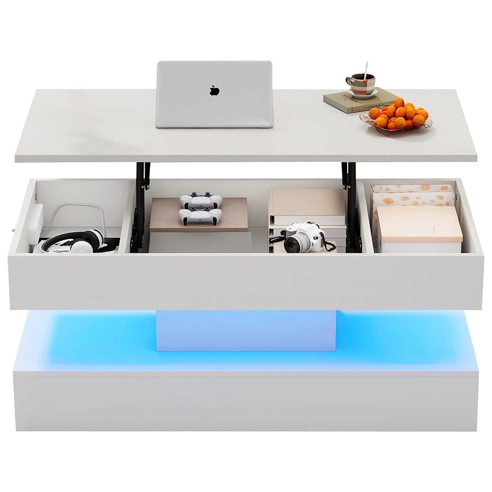 Tavolino-Xylo-100x50x42cm LED idraulico capacit?? 50kg