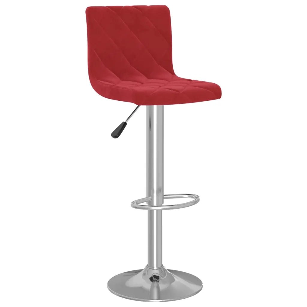 Sgabelli da Bar 2 pz Rosso Vino in Velluto cod mxl 70313