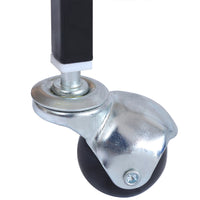 Gabbia Voliera per Uccelli Nera per Pappagalli con Tetto Apribile 46x35x148 cm