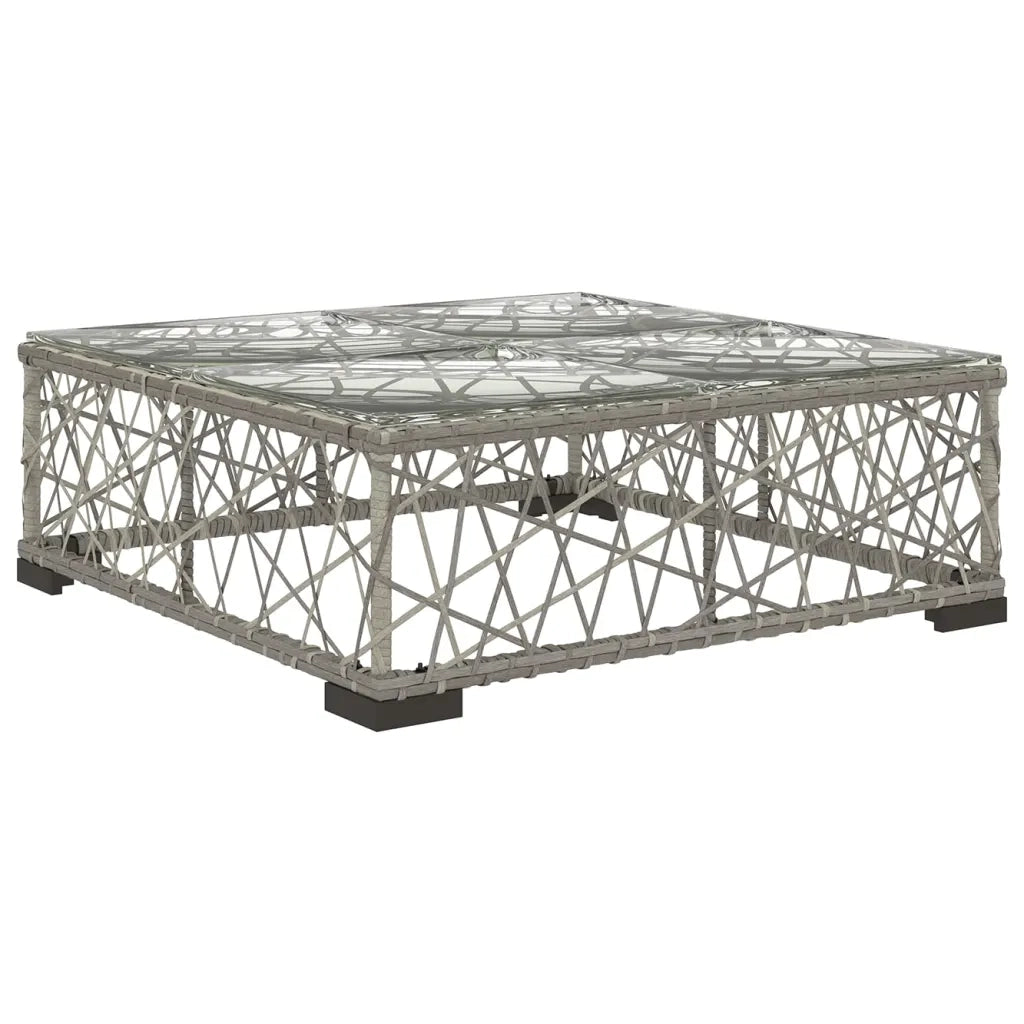 Set Divani da Giardino 6 pz con Cuscini in Polyrattan Grigio 46809