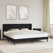 Struttura del letto con testiera Nero 180 x 200 cm Similpelle