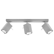 Plafoniera BRAVEA 3 faretti grigia Pure Lume GU10 metallo