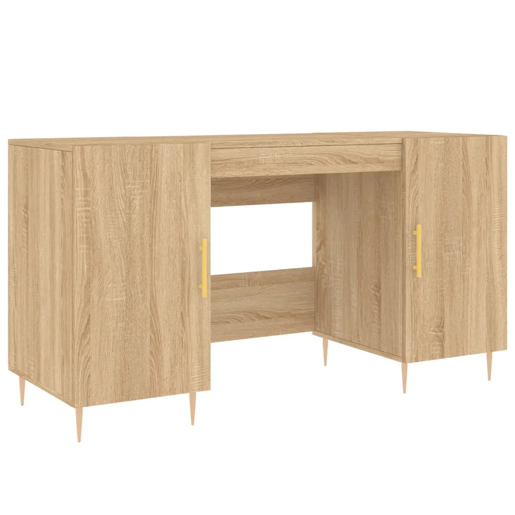 Scrivania | Tavolo da Ufficio Rovere Sonoma 140x50x75 cm in Legno Multistrato