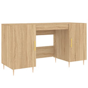 Scrivania | Tavolo da Ufficio Rovere Sonoma 140x50x75 cm in Legno Multistrato