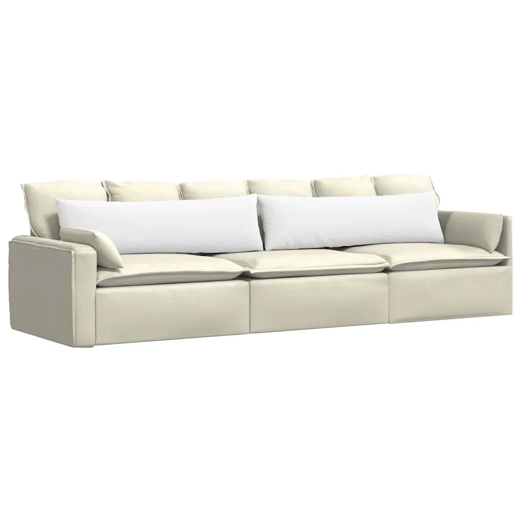 Cuscini da Divano 2 pcs Bianco 145 x 40 cm Tessuto