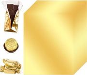 Foglio di alluminio dorato per confezioni di caramelle e cioccolato, 100 pezzi - 19 x 16 cm
