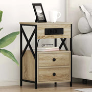 vidaXL Armadio da Notte con cassetto rovere sonoma 40 x 31 x 60 cm