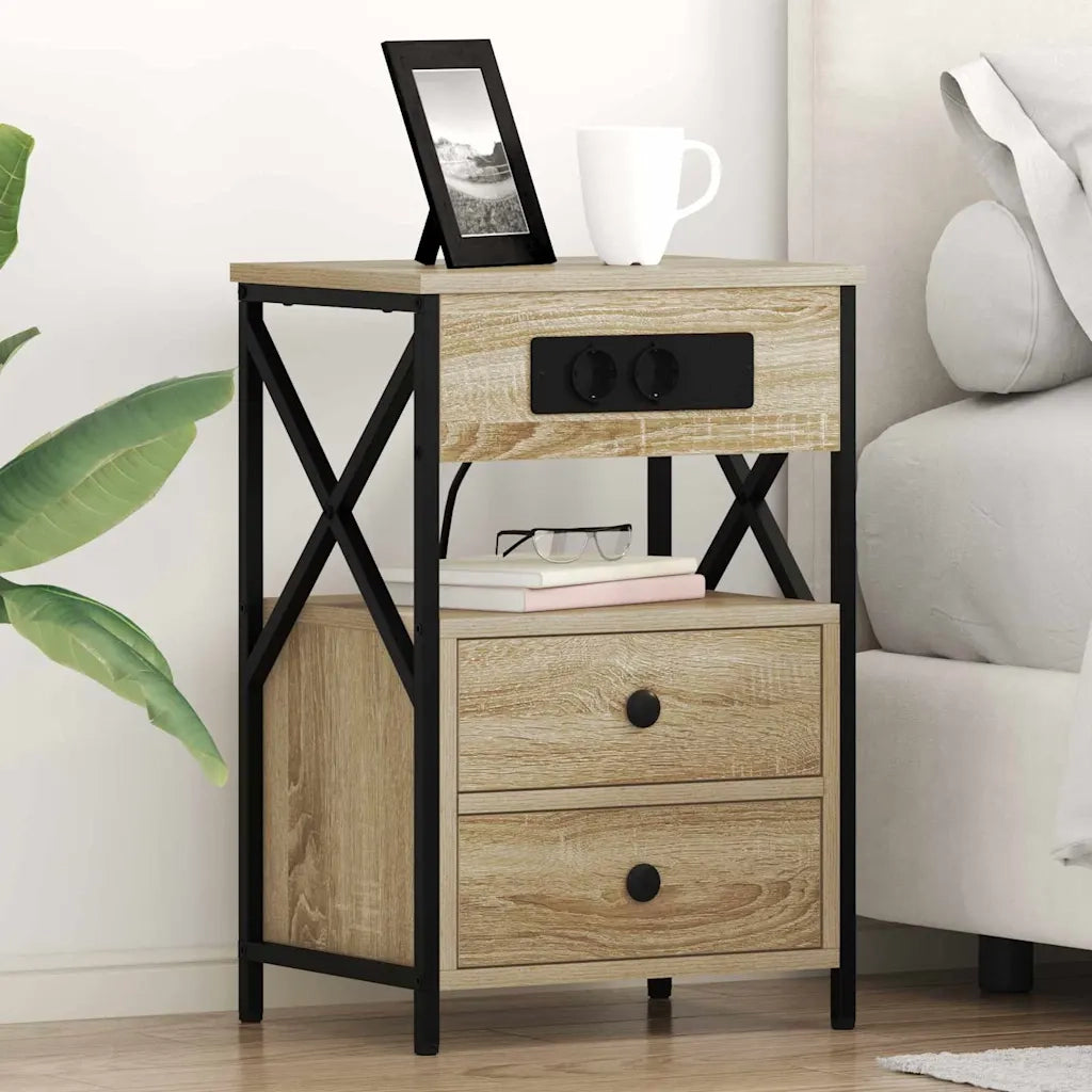vidaXL Armadio da Notte con cassetto rovere sonoma 40 x 31 x 60 cm