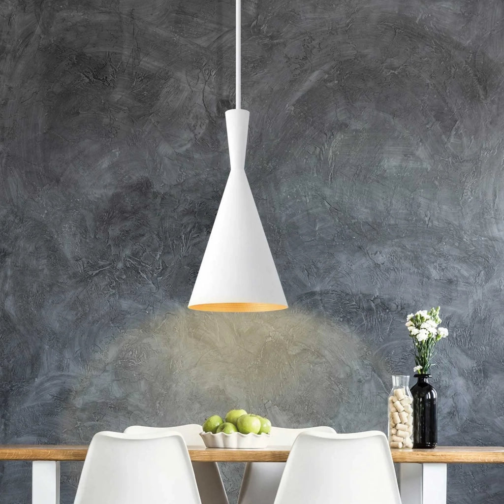 LÚZETE - LAMPADA A SOSPENSIONE IN ACCIAIO BIANCO Ø 18,5 CM ODELL