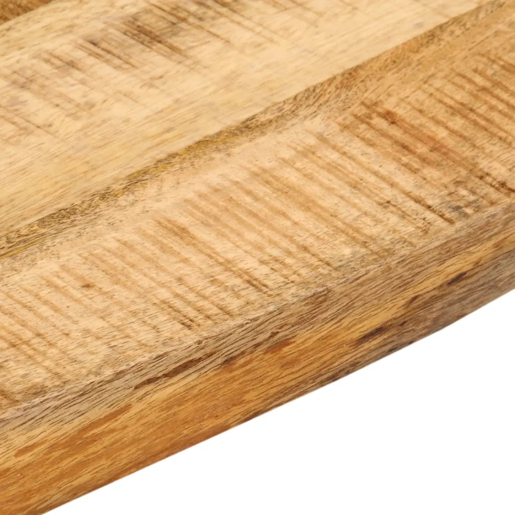 Piano Tavolo 80x80x2,5 cm Bordi Vivi Legno di Mango Grezzo 370362