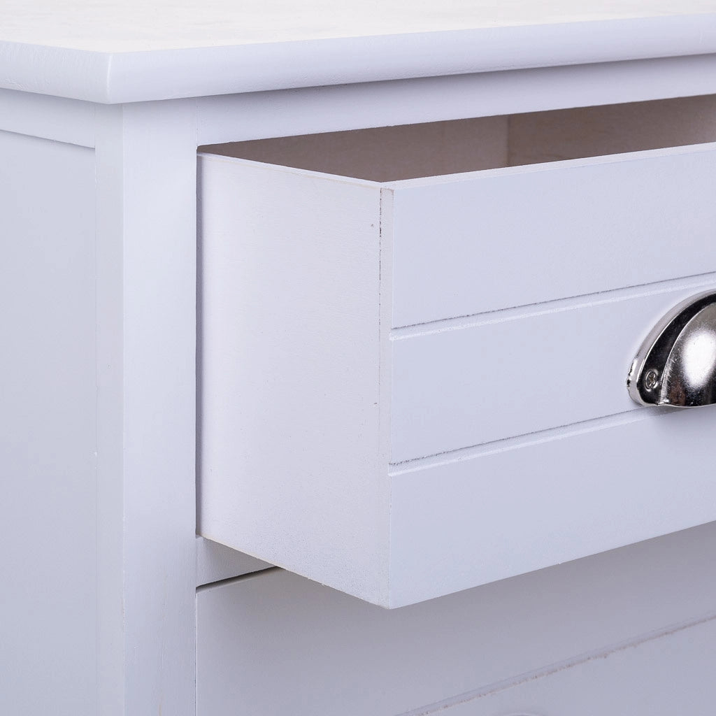 Comodino in legno bianco 38x28x45h